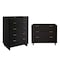 Manhattan Comfort Granville Black 3-Drawer Dresser and 5-Drawer Chest, Set of 2 GRAN022 - alternate 10